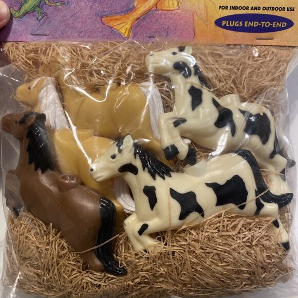 Primal Lite Fun Lights 12 Foot String Light Set Of 10 Lights W/Horses 1999 New - Picture 4 of 9